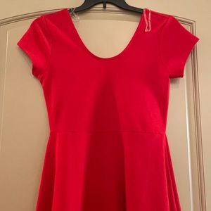 Planet gold red dress